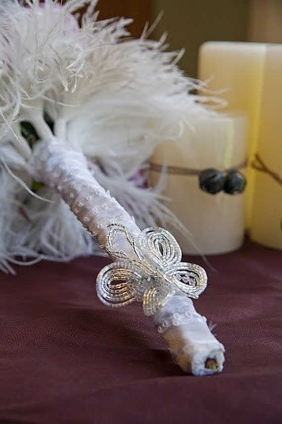 sweetheart pink rose bridal bouquet French beaded flower