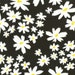 DAISIES, Cotton/Lycra Jersey Knit Fabric, Last piece, Just shy of a yard.