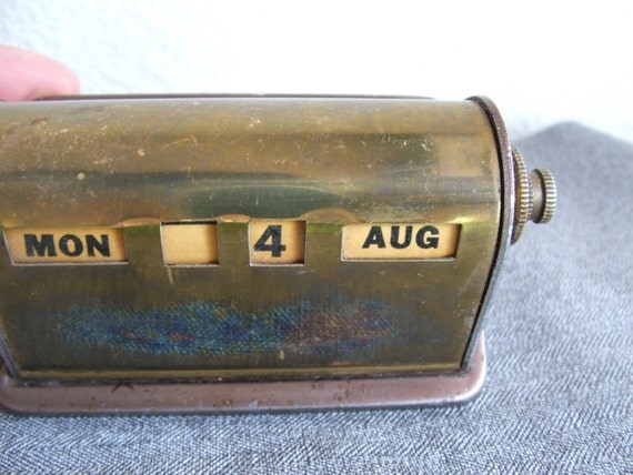 Park Sherman Brass Perpetual Desk Calendar