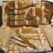 Antique Art Deco Vanity Set Butterscotch with Case 11 Pcs