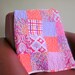 Fuschia and Orange Modern Baby Quilt