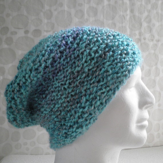 KNITTING PATTERN / OCEAN Mans Slouch Beanie Pattern / Easy