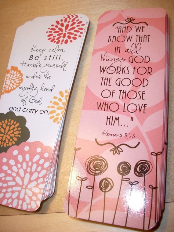 Christian Inspirational Bookmarks....set Of Two.