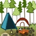 Little Camper Set of three 8 by 10 prints... Personalized.