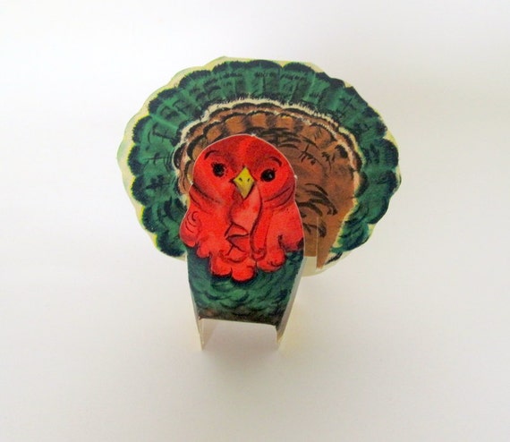 SALE Vintage Turkey Decoration Thanksgiving Day Table