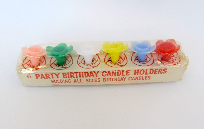 Vintage Plastic Birthday Candle Holder