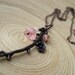 Sweet Cherry Blossom Necklace Twig Branch Semi Precious Stone