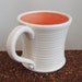 Coral Pottery Mug 14 oz. Stoneware Ceramic Pink Coffee Mug
