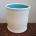 Ceramic Utensil Crock In Turquoise Blue - Stoneware Pottery Utensil Holder
