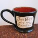 Zombies Ate My Brain Mug - Large Pottery Coffee Mug in Dark Chocolate Cranberry