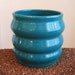 Peacock Blue Beehive Ceramic Utensil Crock - Stoneware Pottery Organizer