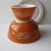 Vintage Pyrex Autumn Harvest Wheat Mixing Bowls Pair