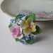 Dainty Denton China Vintage Floral Porcelain Brooch