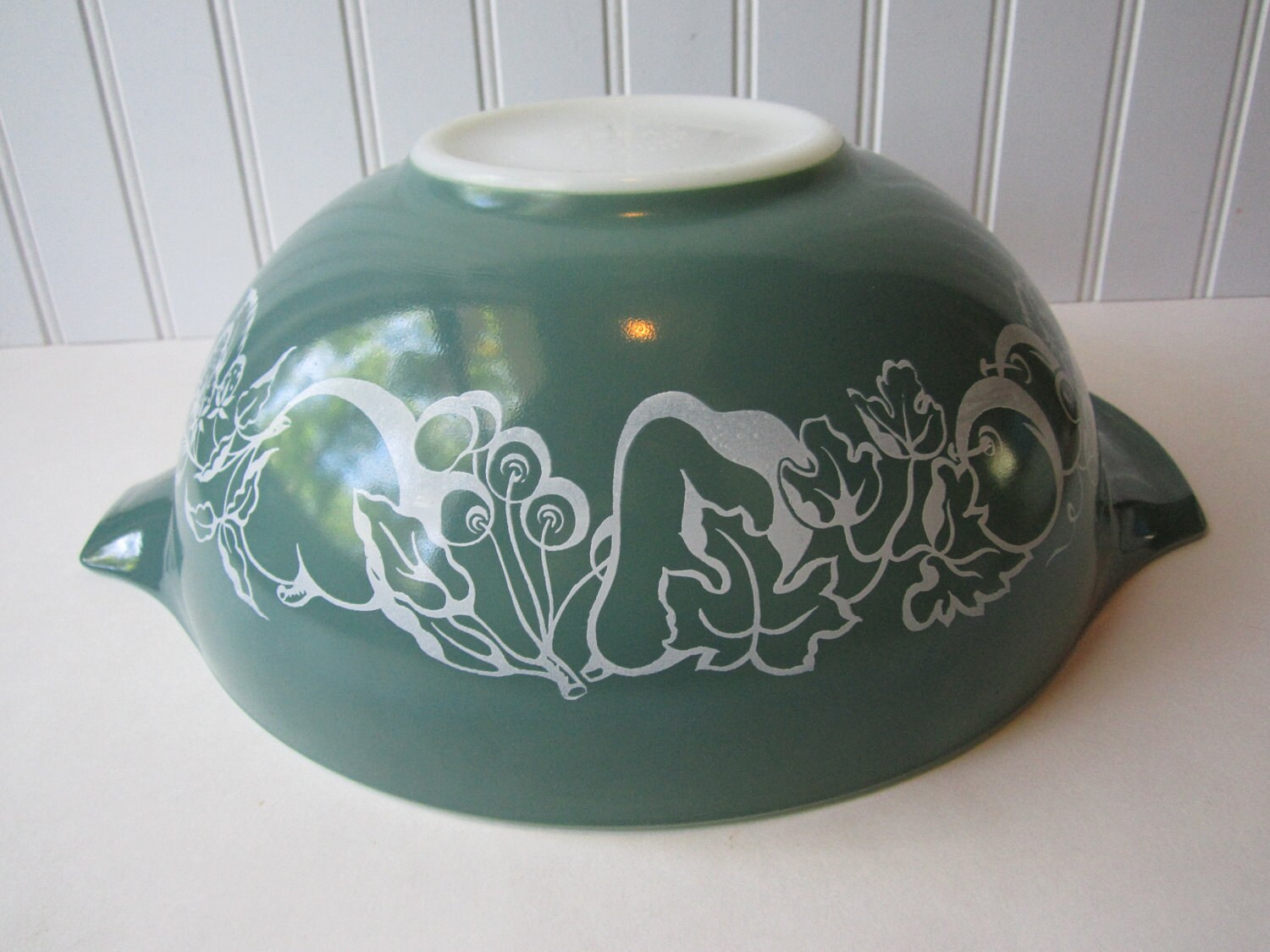 Vintage Pyrex Salad Bowl Teal Green Cinderella Mixing Bowl Haute Juice
