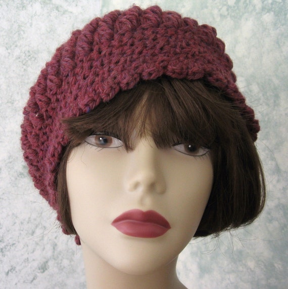 Womens Slouch Hat Crochet Pattern Bohemian Style PDF Easy To