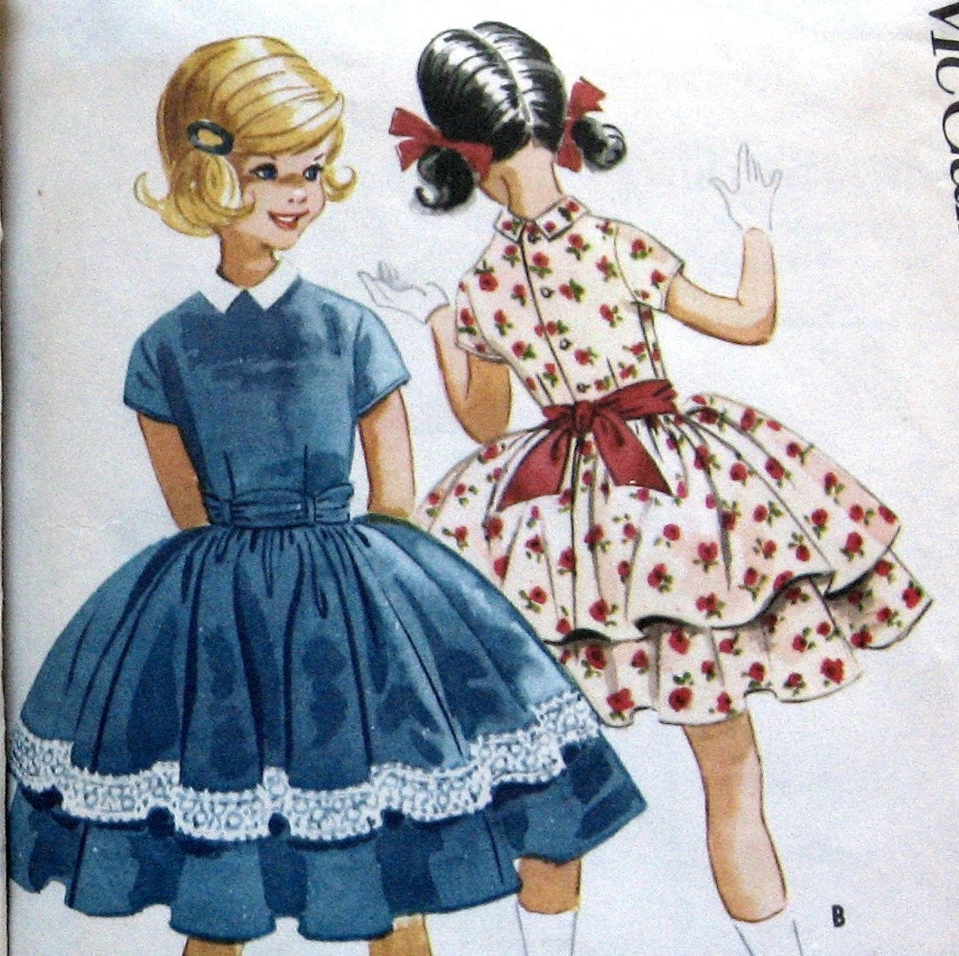 VINTAGE SEWING PATTERN Little Girls CUTE Dress by kalliedesigns