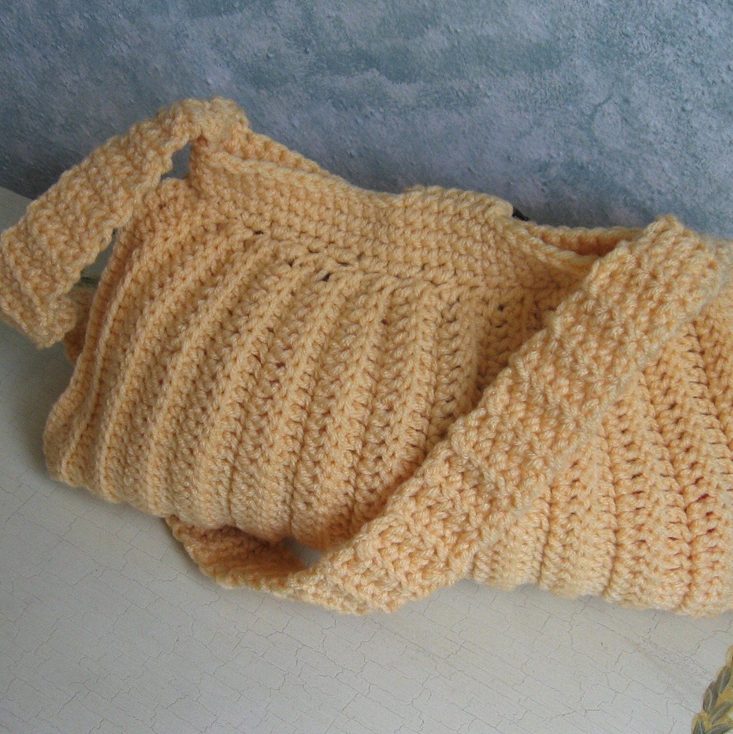 Crochet Pattern Pleated Shoulder Bag Easy To Make Instant