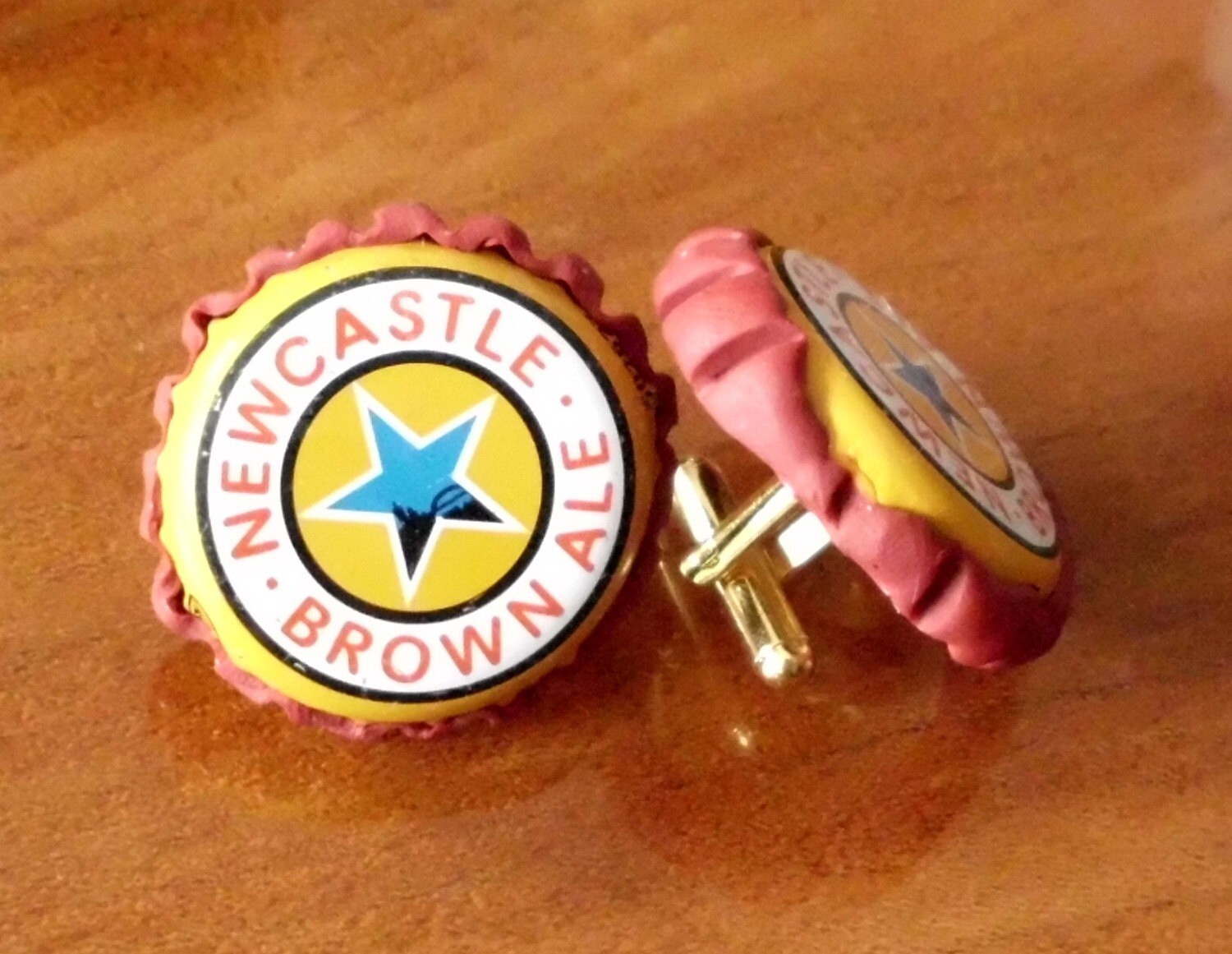 NEWCASTLE Brown Ale Recycled Beer Bottle Cap by BrigaBauble