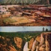 Vintage 1906 Hymen Terrace and Falls of Yellowstone Park Edwardian Chromolithograph