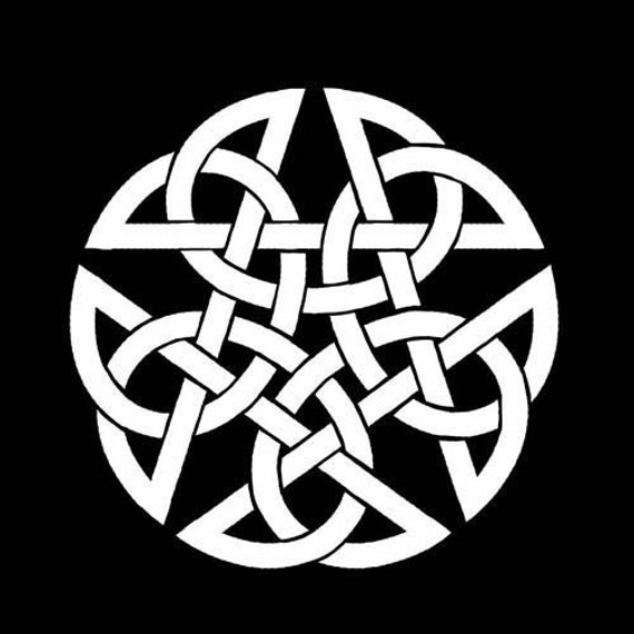 Pentacle Knot Vinyl Window Decal Celtic Knot