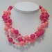 Vintage Pink Beaded Cocktail Necklace ... one long strand, great for layering and doubling up