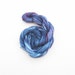 SALE - Hand dyed cotton perle 5 embroidery yarn, 20m skein - dark blue, light blue, purple