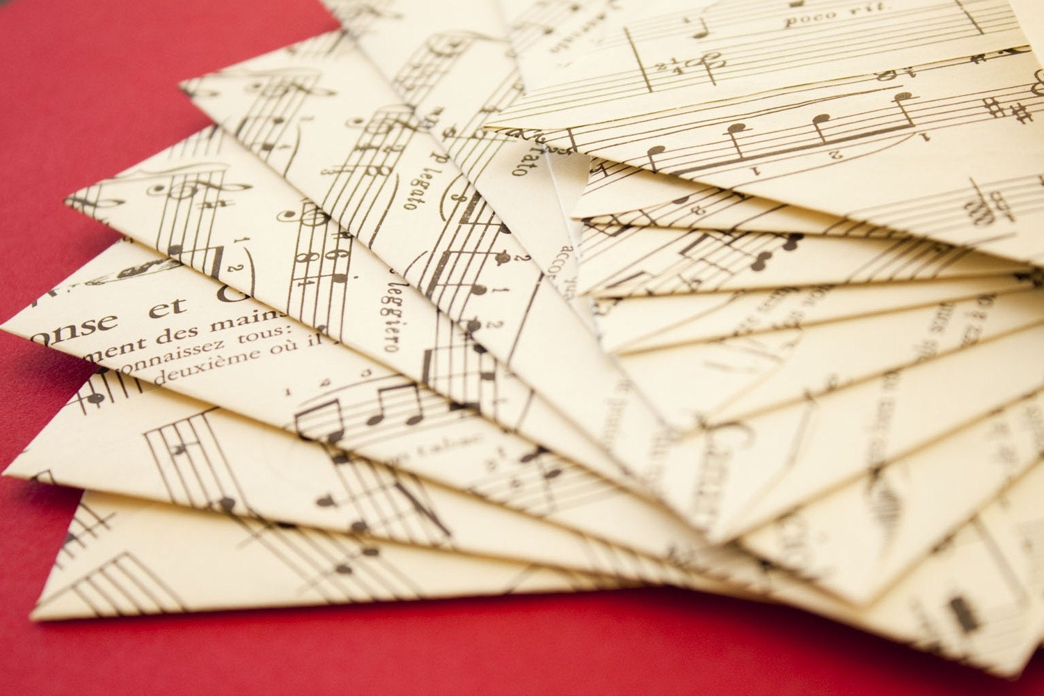 Set of 10 Handmade Music Envelopes Medium