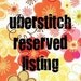RESERVED FOR RockerByeBaby