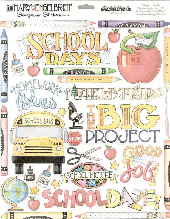 Creative Imaginations MARY ENGELBREIT SCHOOL DAYS Scrapbooking