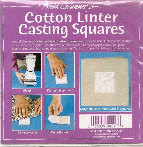 Arnold Grummers COTTON LINTER CASTING Squares 2 Oz