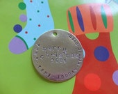 Personalized Handstamped Christmas Ornament