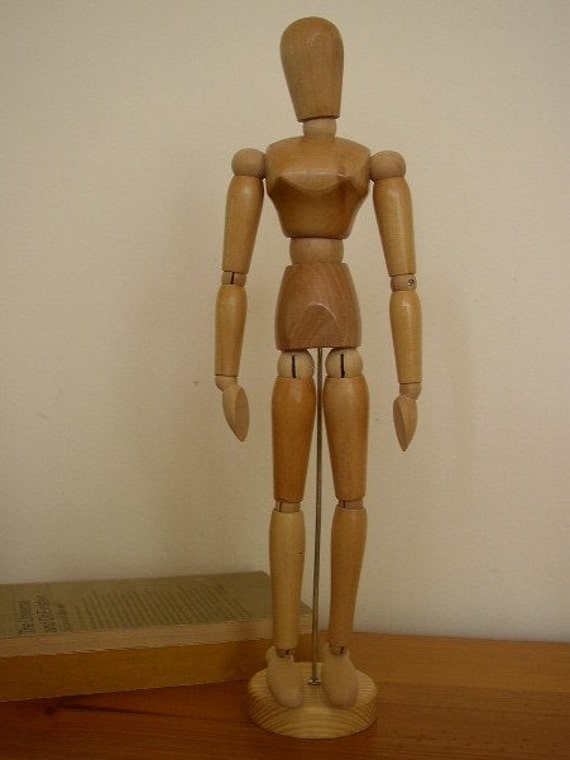 Vintage Poseable Wooden Artists Mannequin 7135