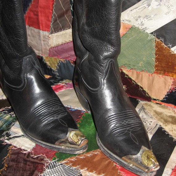 Vintage Metal Cowboy Boot Tips/Caps with Horses Western