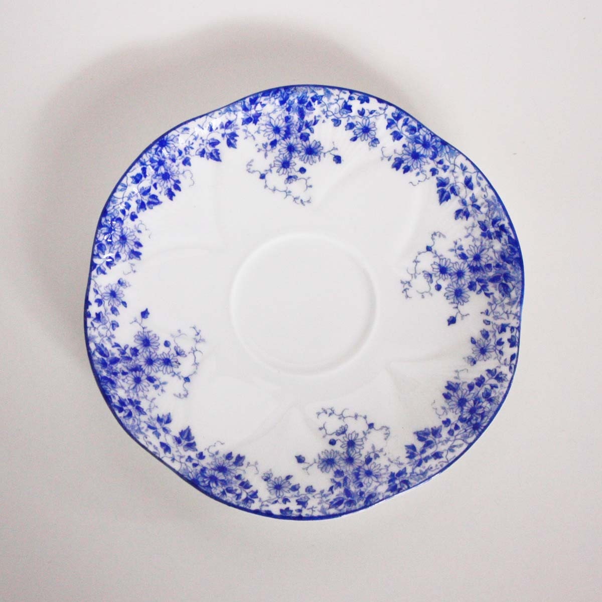 Dainty Blue Shelley England Bone China Tea Cup and Saucer