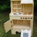 No Assembly Required, Waldorf toy kitchen,  Wooden play kitchen, wooden toy kitchen, play stove,all natural, real wood