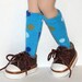 Short Blue Dot Socks For Blythe...One Pair Per Listing...