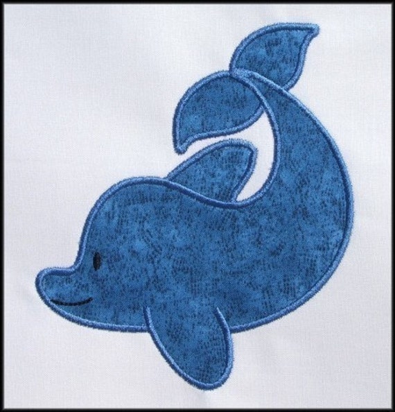 INSTANT DOWNLOAD Dolphin Applique Designs 2 Sizes