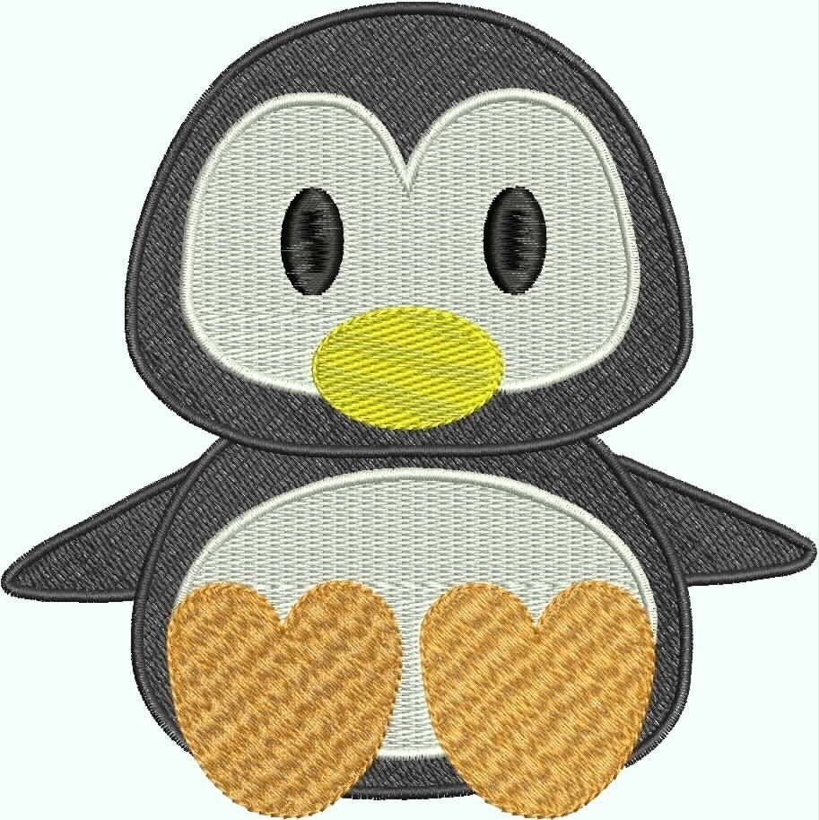 Baby Penguin Machine Embroidery Designs 2 sizes 4x4 and 5x7