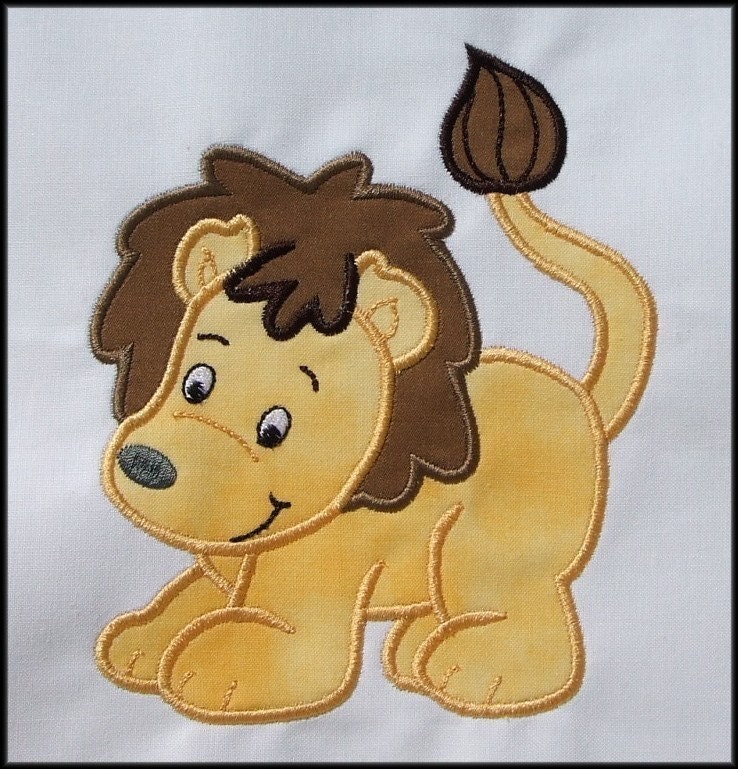 Lion Applique designs 3 sizes Machine Embroidery