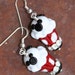 Disney Inspired Cupcake Wishes Mickey Minnie Mouse SRA Lampwork DeSIGNeR Earrings Magical Birthday Cake Frosting Sweet Treats Disneyland
