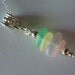 Stacked Pastel Seaglass Necklace - Sea Beach Glass Jewelry