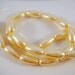 23 Ivory Teardrop Pearl Glass 17x8mm - 16 inch Strand - 23 beads - 2281