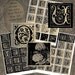 Digital Download Printable Collage Sheet 2 x 2 size - Basic Colors Series Alphabet, Black and White