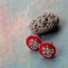 Petit Picnic Japanese glass with sterling silver earstuds