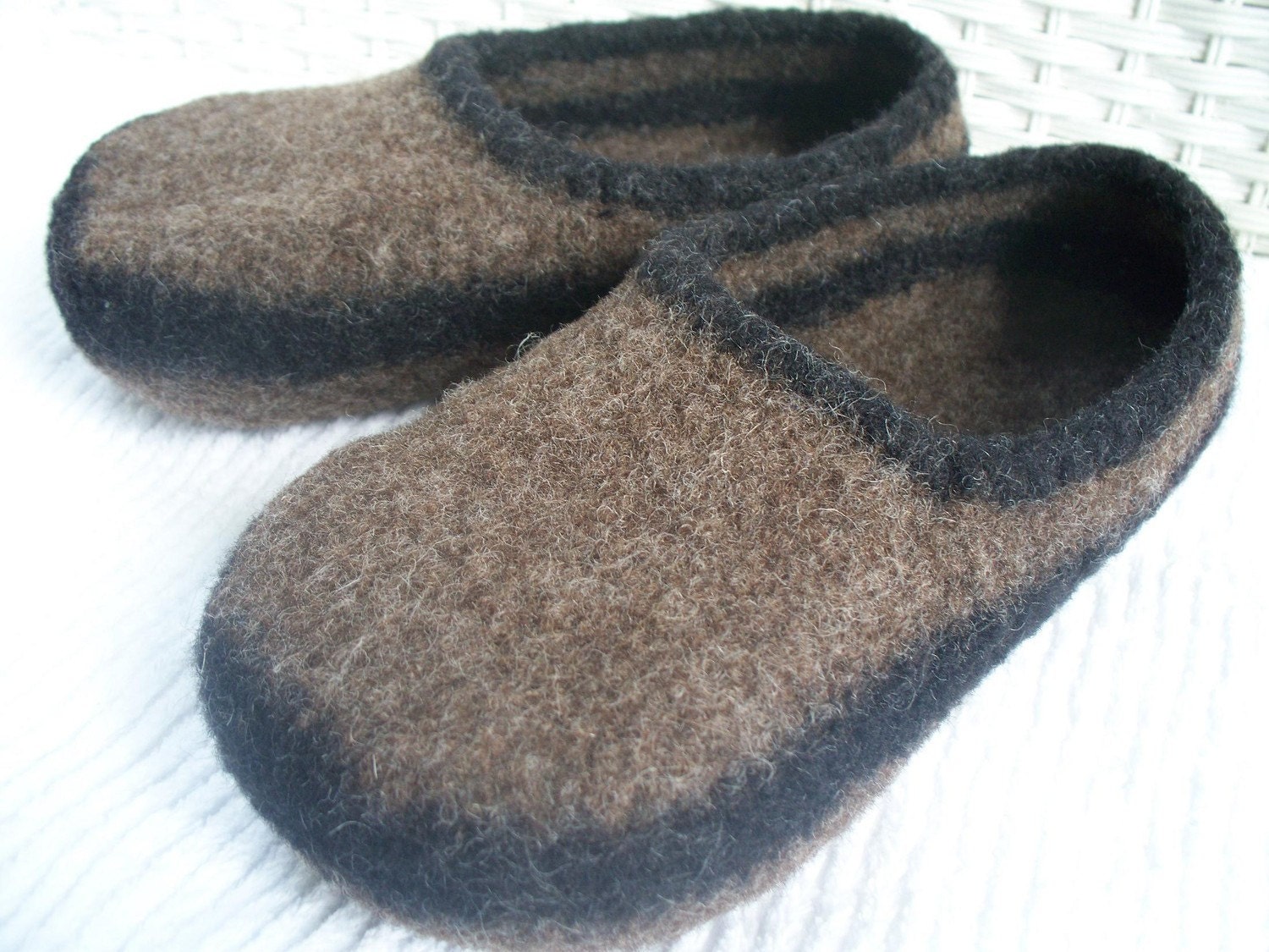 felted wool slippers wool slippers brown wool slippers