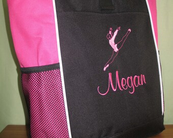 Girls Personalized Tote Bag Gymnastics Monogrammed Dance Bag