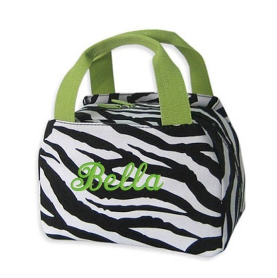 monogrammed insulated lunch bag