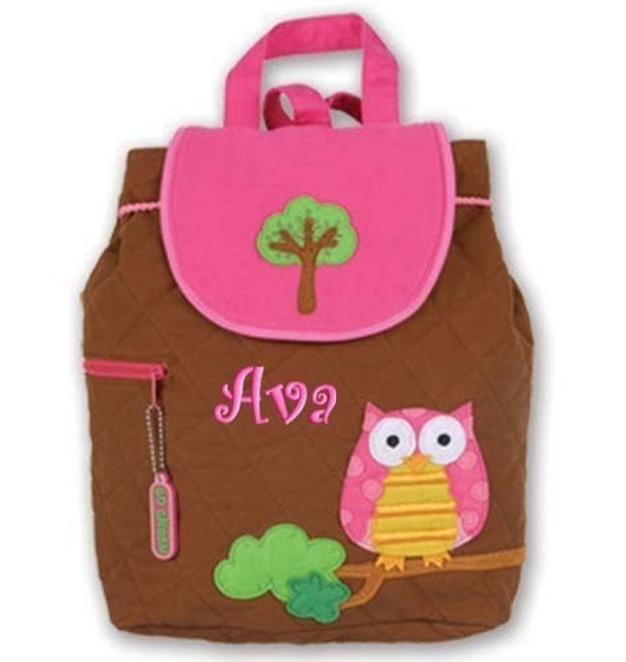 Children Backpack Personalized Owl Stephen Joseph Quilted