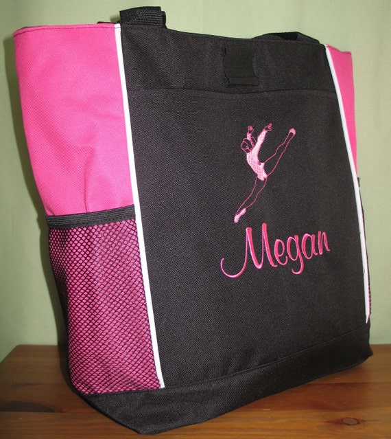 Girls Personalized Tote Bag Gymnastics Monogrammed Dance Bag