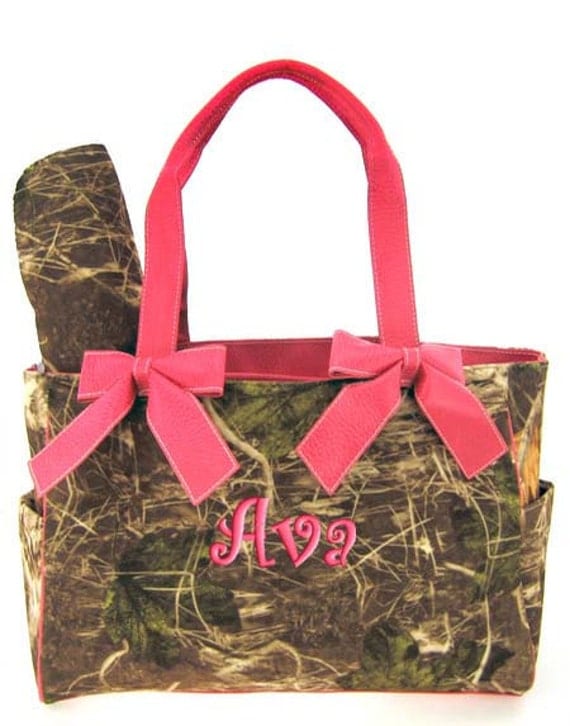 Diaper Bag Personalized Camouflage Camo Real Tree Pink